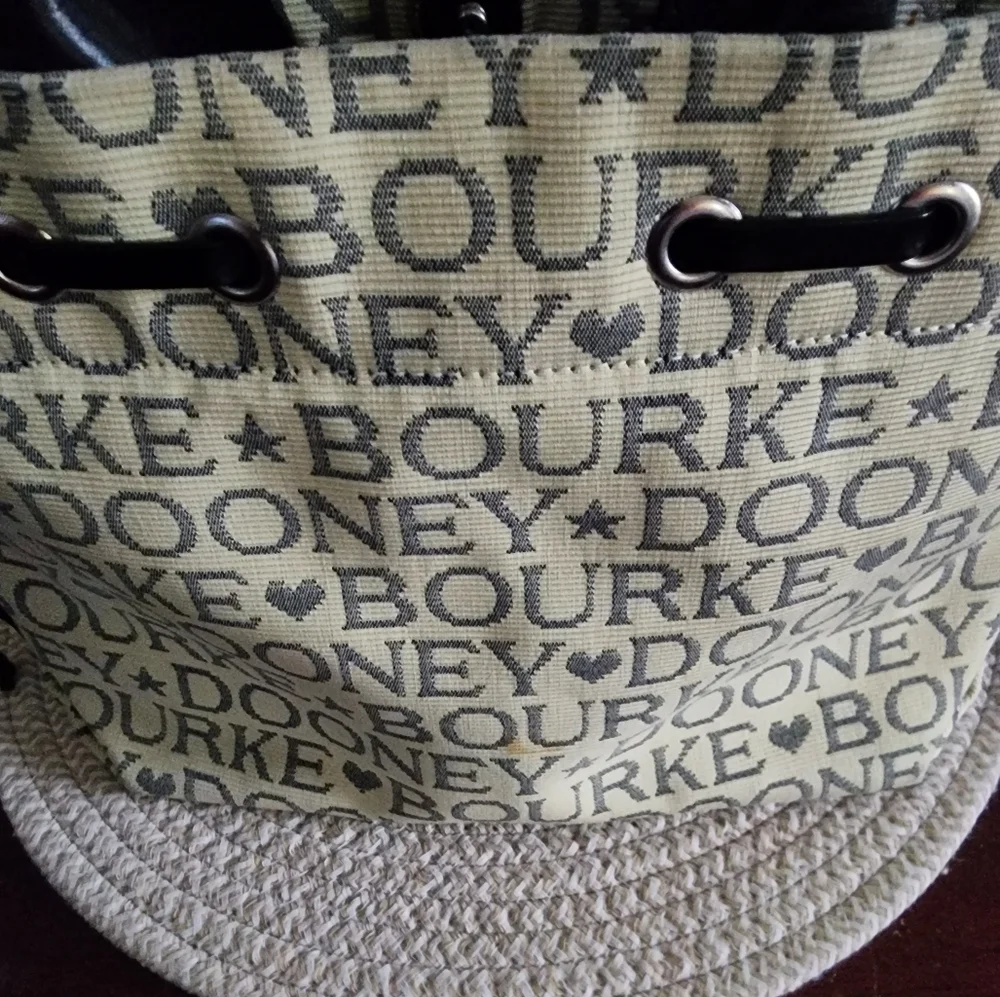 Dooney & Bourke Cream and Black Tote Bag